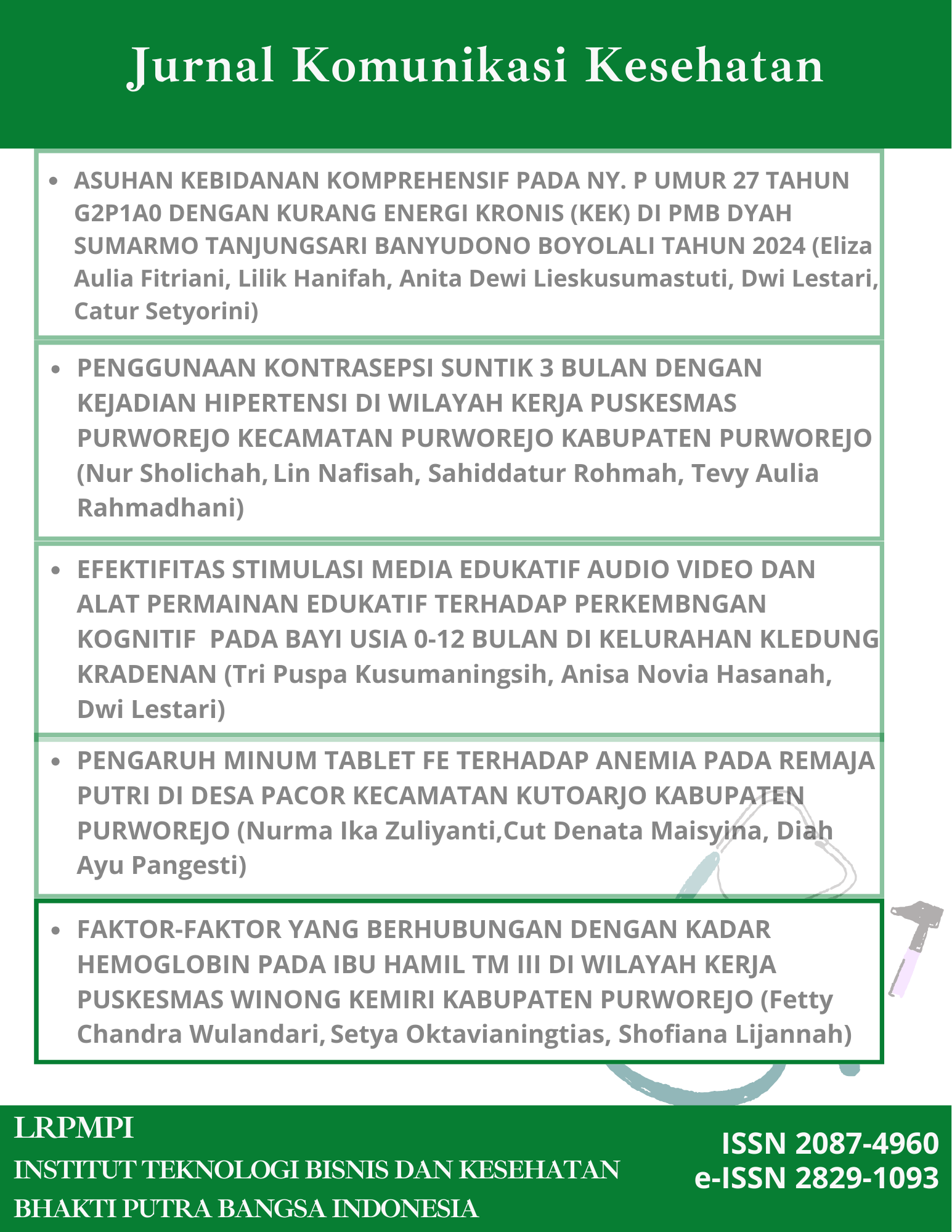 					Lihat Vol 16 No 2 (2025): JKK- Jurnal Komunikasi Kesehatan (Edisi Oktober 2025)
				